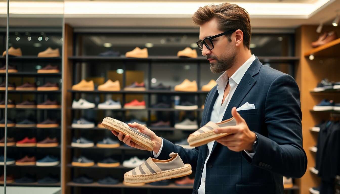 Caractéristiques des espadrilles pour hommes