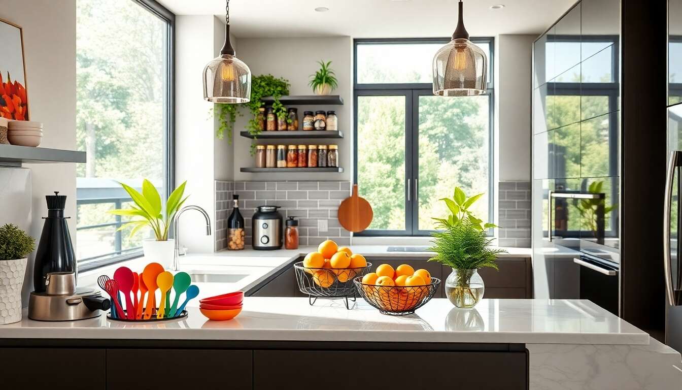 Objets d&eacute;co fun pour une cuisine moderne