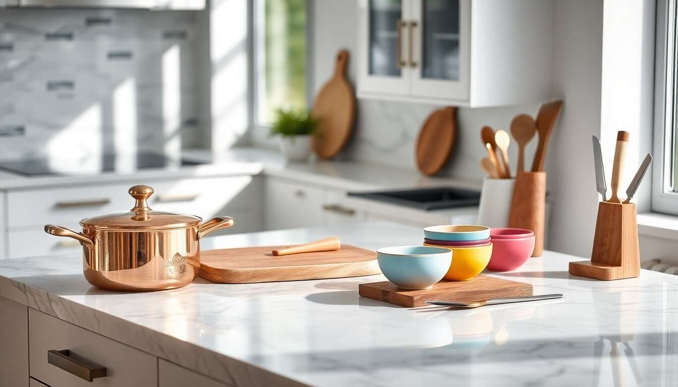 Ustensiles pratiques et esth&eacute;tiques