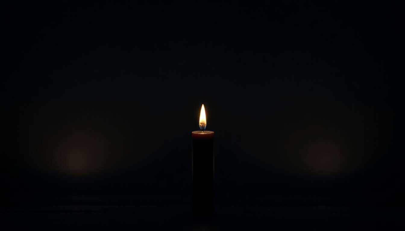 Prier avec une bougie noire