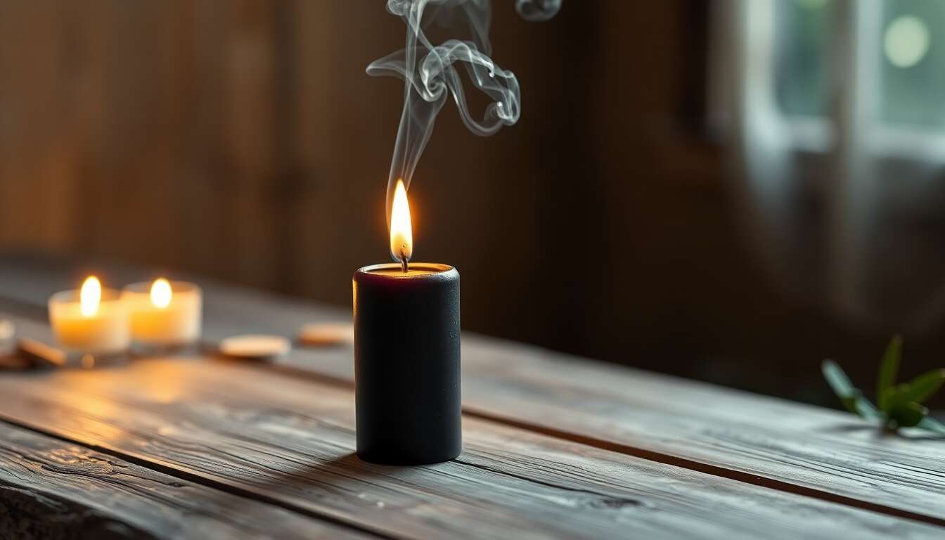 Rituels simples avec la bougie noire