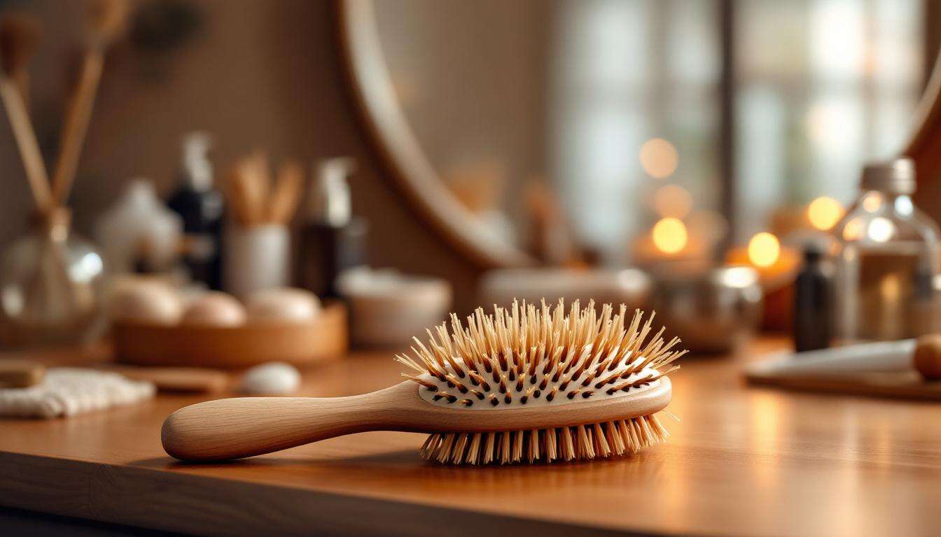 Brosse à cheveux en poil de sanglier : bienfaits et utilisations
