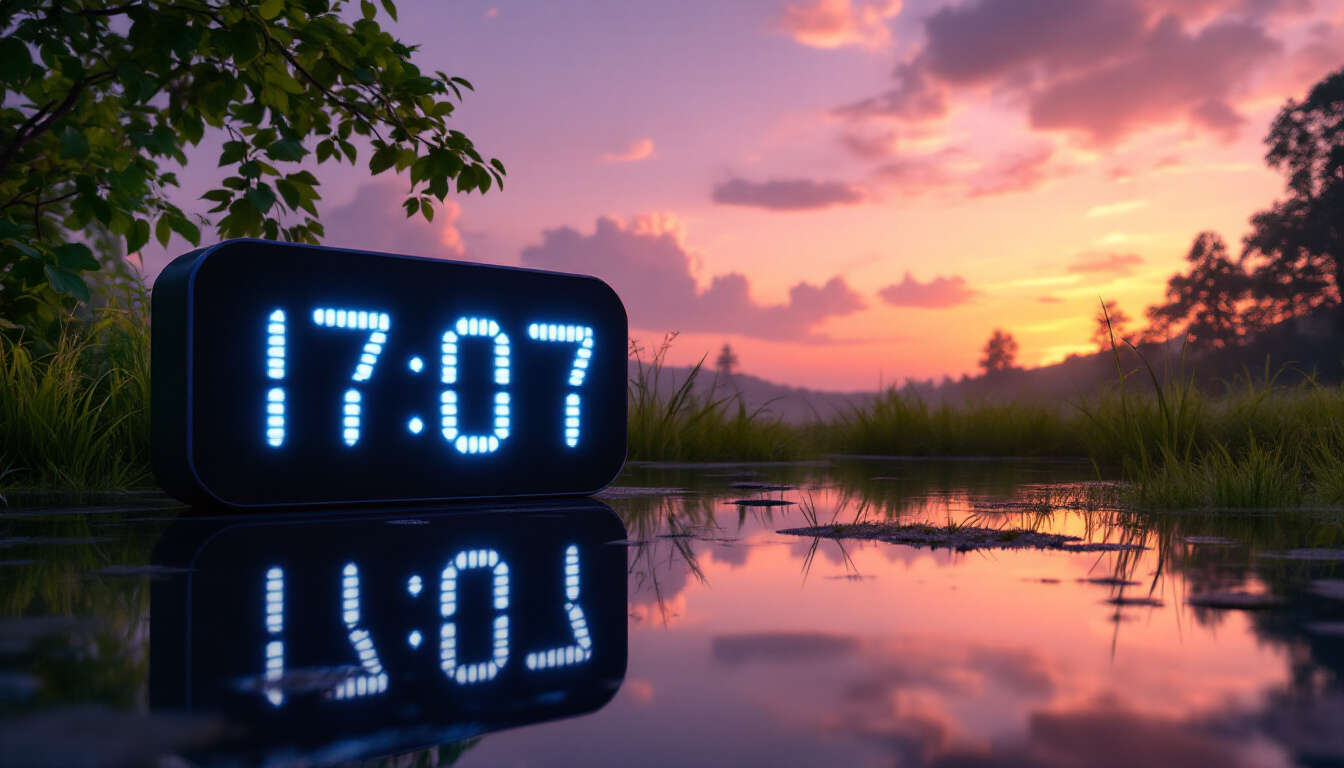 Que signifie l'heure miroir 17h07 ?