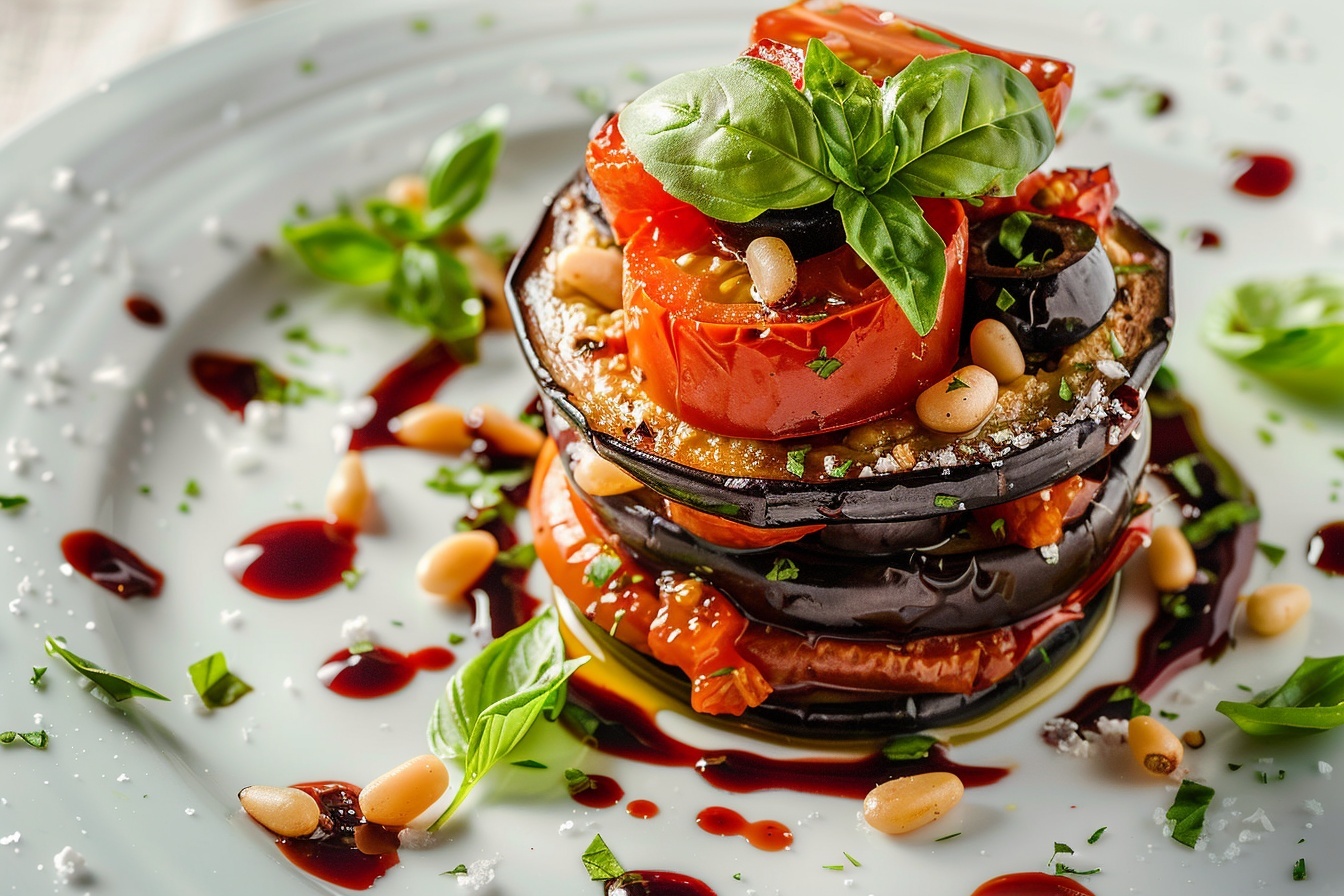 Mille feuille D aubergines La Tapenade Et Tomates Confites Recette Mille feuille D aubergines La Tapenade Et Tomates Confites Recette