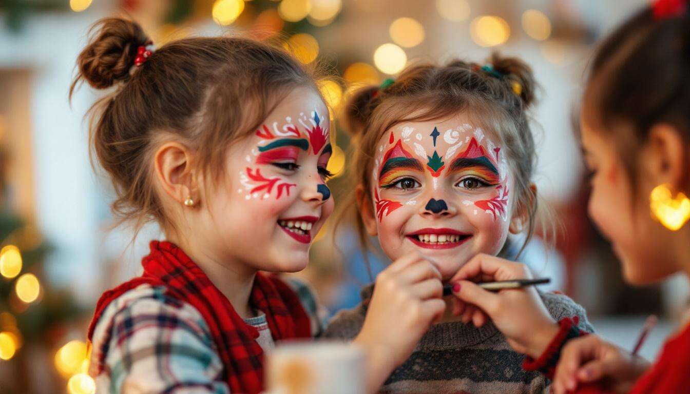 Maquillages faciles de Noël pour enfants : astuces et idées
