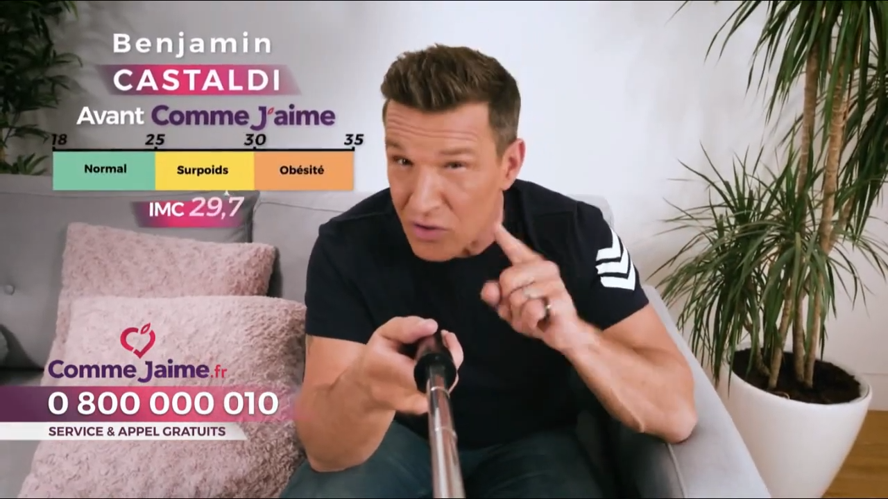 Combien gagne Benjamin Castaldi avec les pubs Comme J'aime ?