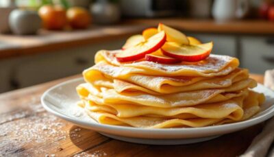 Crêpes aux pommes rapides : une recette en 5 minutes