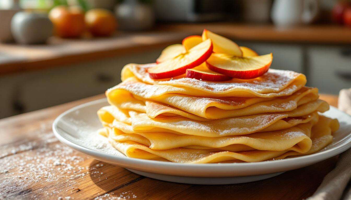 Crêpes aux pommes rapides : une recette en 5 minutes