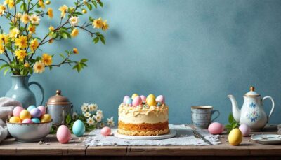 Recette du gâteau de Pâques italien avec œufs durs